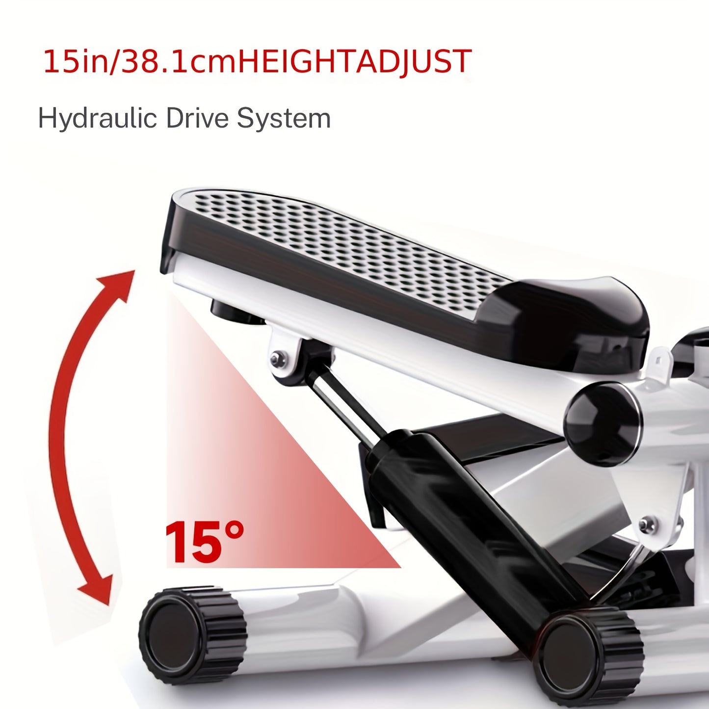 Exercise Stepper, Multi-Functional Mini Stepper With Exercise Equipment, Designed For Home Gym Fitness Exercise, Pink & Grey