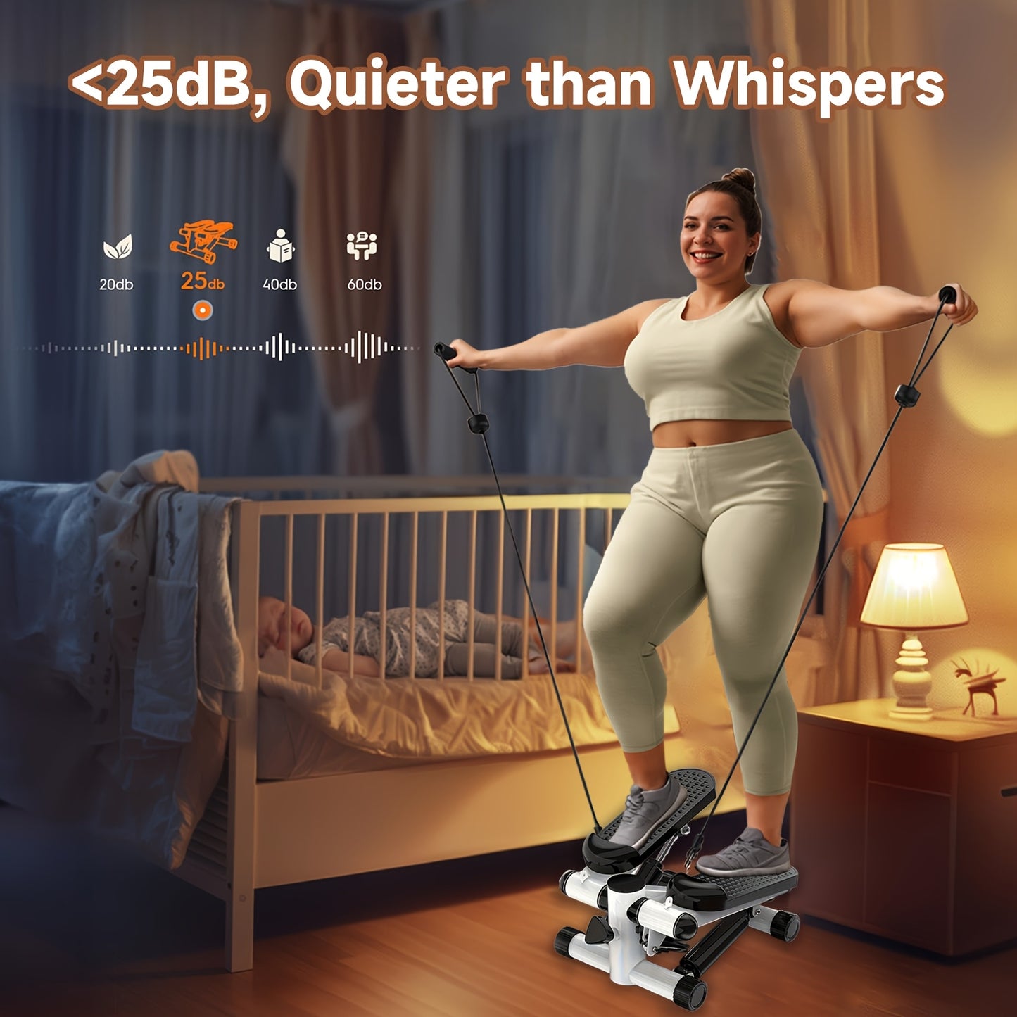 Under Desk Elliptical Machine\u002FMini Stepper, Fully Assembled, Pedal Workouts To Energize Leg Muscles, Perfect Gift For Seniors\u002FParents