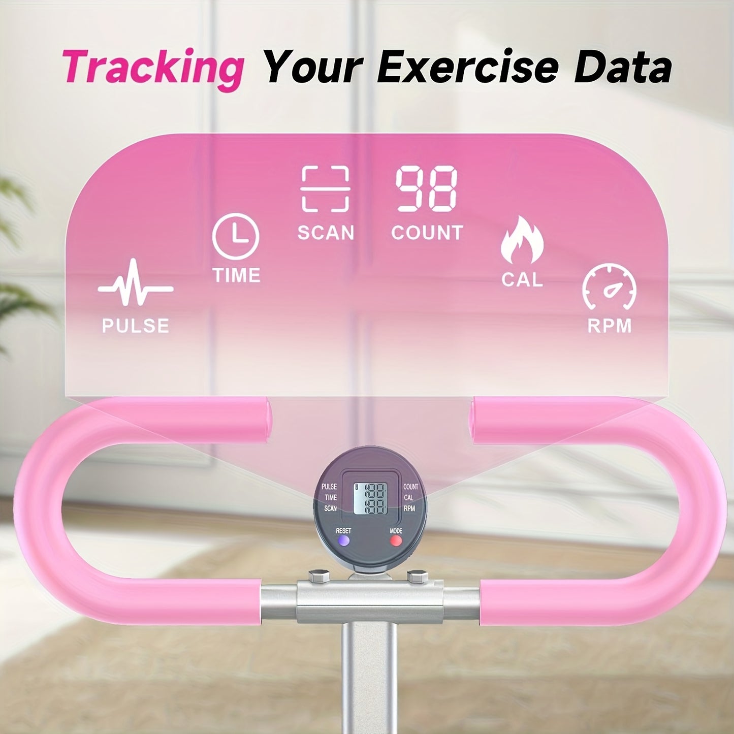 Multifuntional Squat Rowing Machine for Home Yoga, 4 Adjustable Resistance Levels, 330 LBS Capacity, Foldable & Easy Set Up, Effectively Exercise Arm And Leg Muscles, Improve The Body's Motor Coordination, Full Body Workout Home Gym, Grey\u002FPink