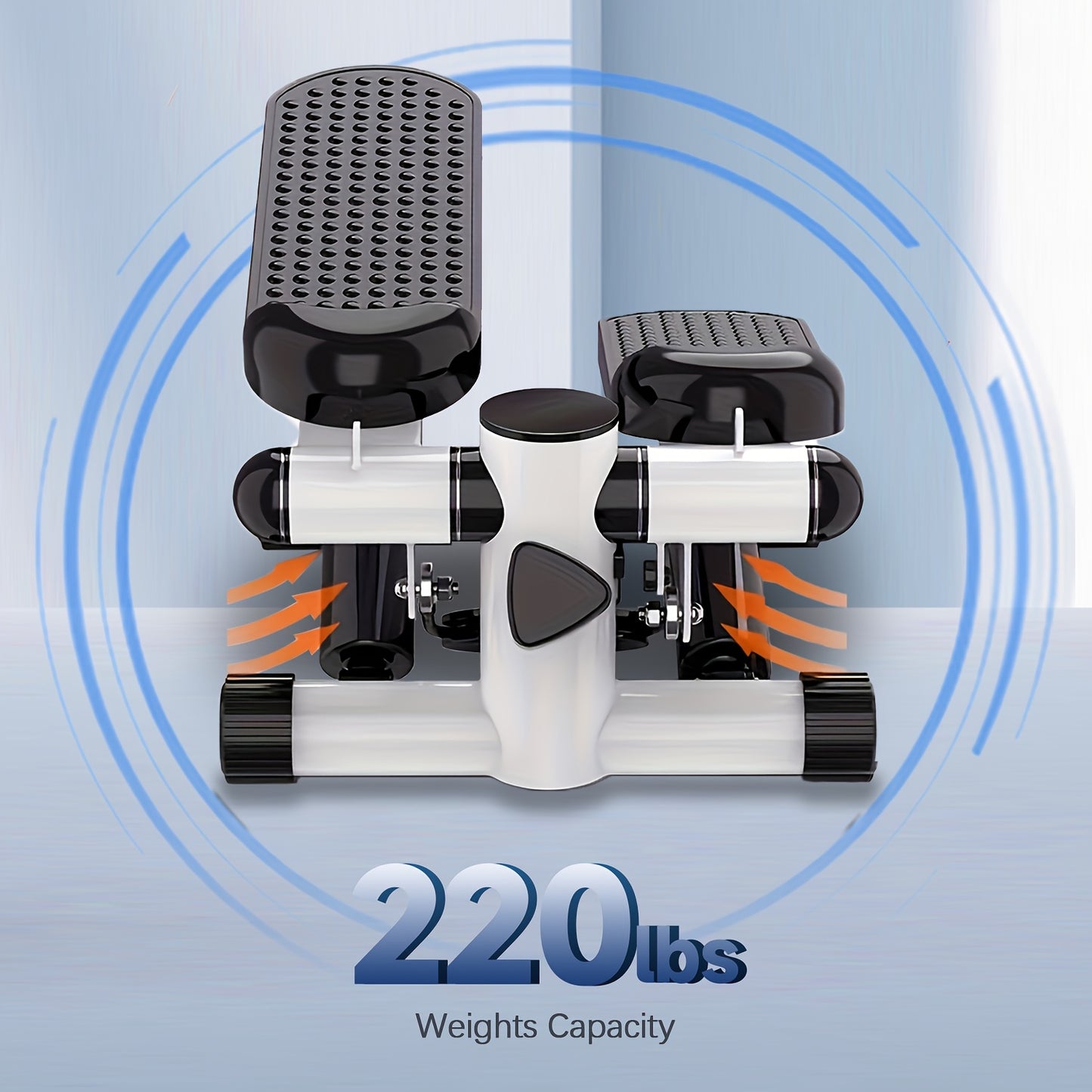 Exercise Stepper, Multi-Functional Mini Stepper With Exercise Equipment, Designed For Home Gym Fitness Exercise, Pink & Grey