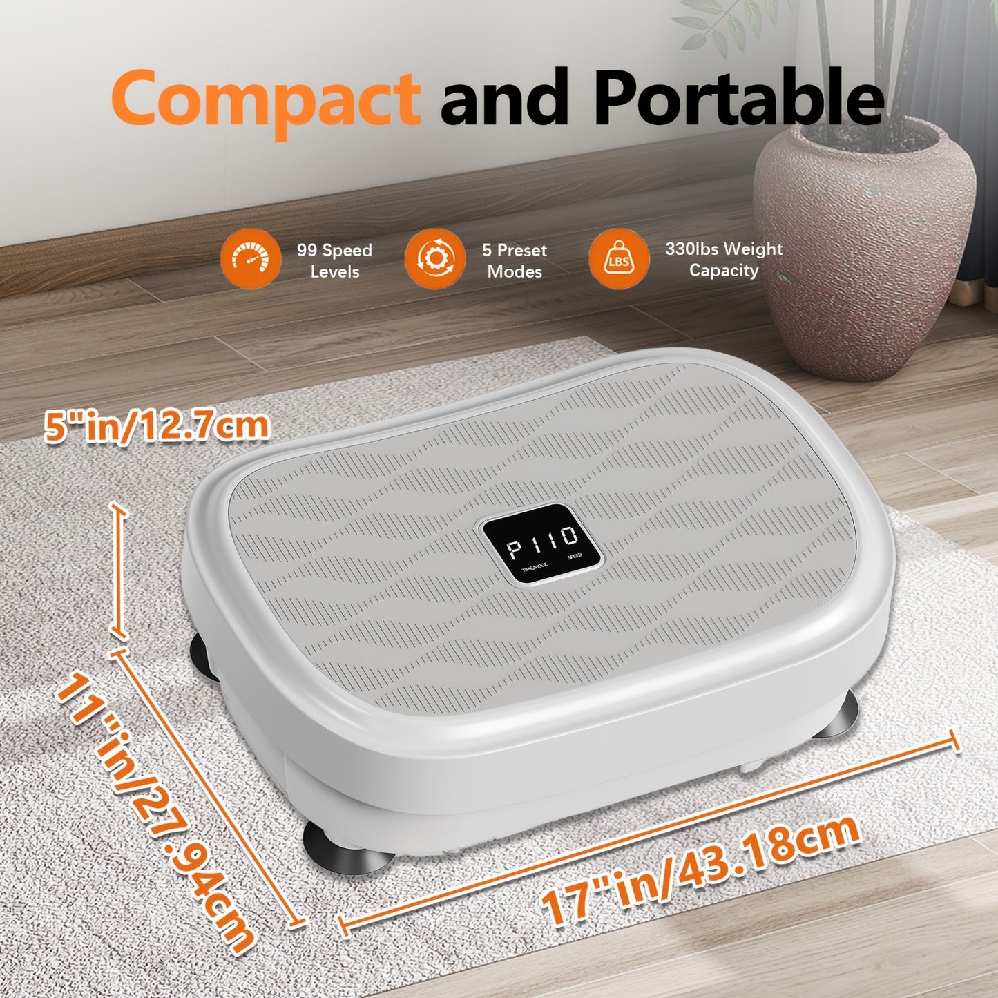 Multiple Modes Vibration Plate Multiple Modes Whole Body Vibration Plate Exercise Machine - Multifunctional Shake\u002FVibration Plate - Home Fitness Device for Lymphatic Drainage, Power Plate Vibration Platform for Toning & Wellness