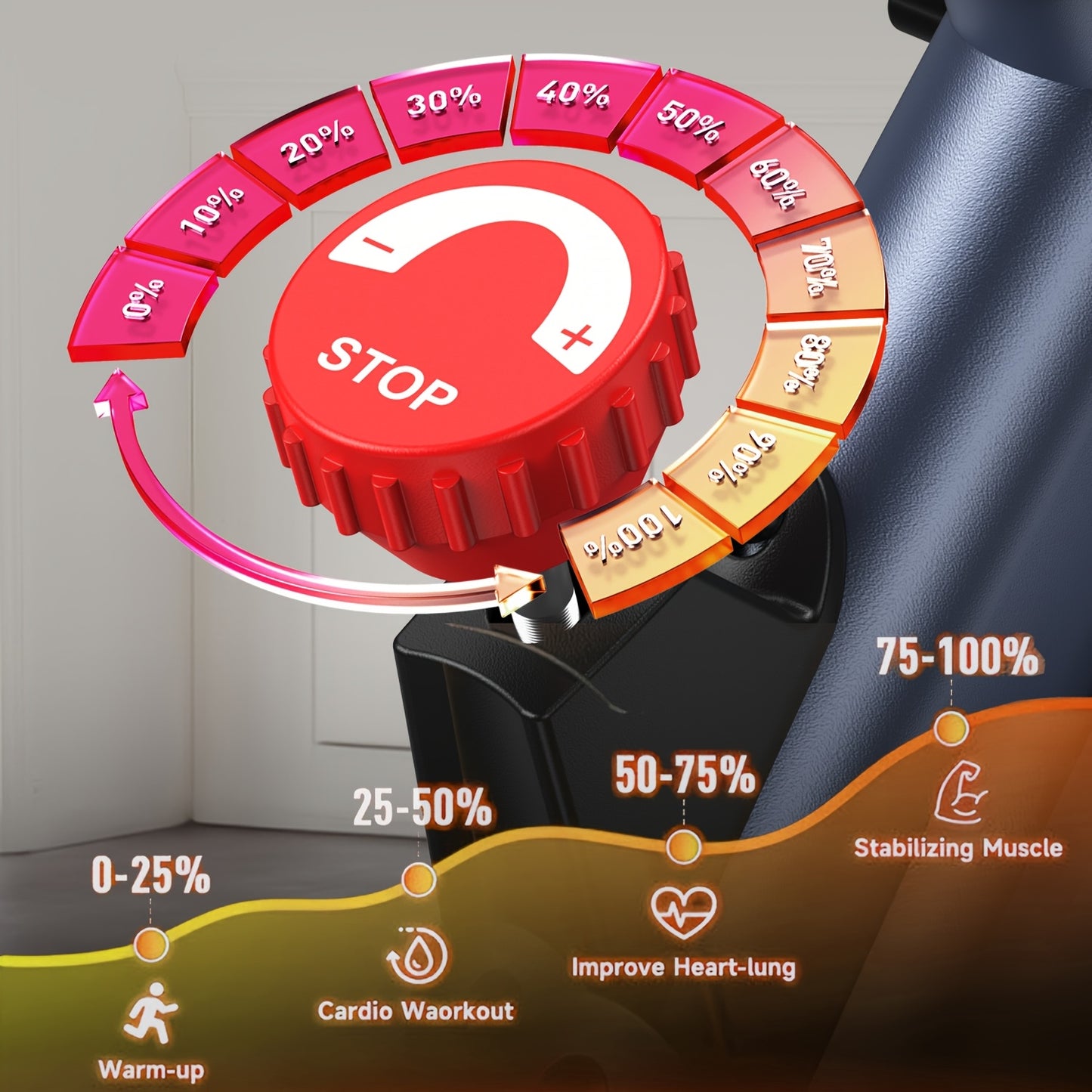 Indoor Exercise Bike, Pedal Trainer, Brake Pad\u002FMagnetic Mounted Bike, Load 300LBS, 200 Hour Durability Test - Bike with Tablet Mount And Comfortable Seat Cushion, Gift for Family, Men'S And Women'S Fitness Equipment, Valentine'S Day Gift