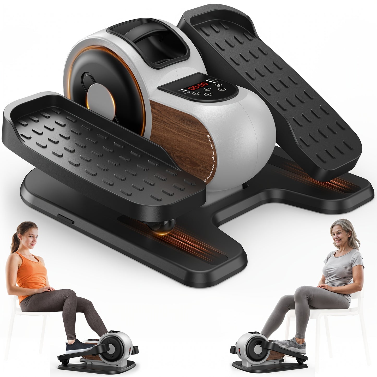 Under Desk Electric Elliptical Machine\u002FExercise Bike\u002FPerdal, 10*10 Speed & Resistance, Fully Assembled, Quiet & Portable, Pedal Workouts To Energize Leg Muscles, Perfect Gift For Seniors\u002FParents