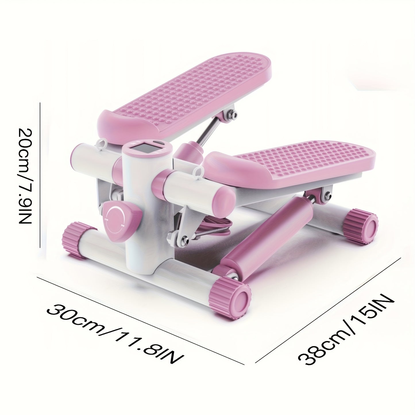 Exercise Stepper, Multi-Functional Mini Stepper With Exercise Equipment, Designed For Home Gym Fitness Exercise, Pink & Grey