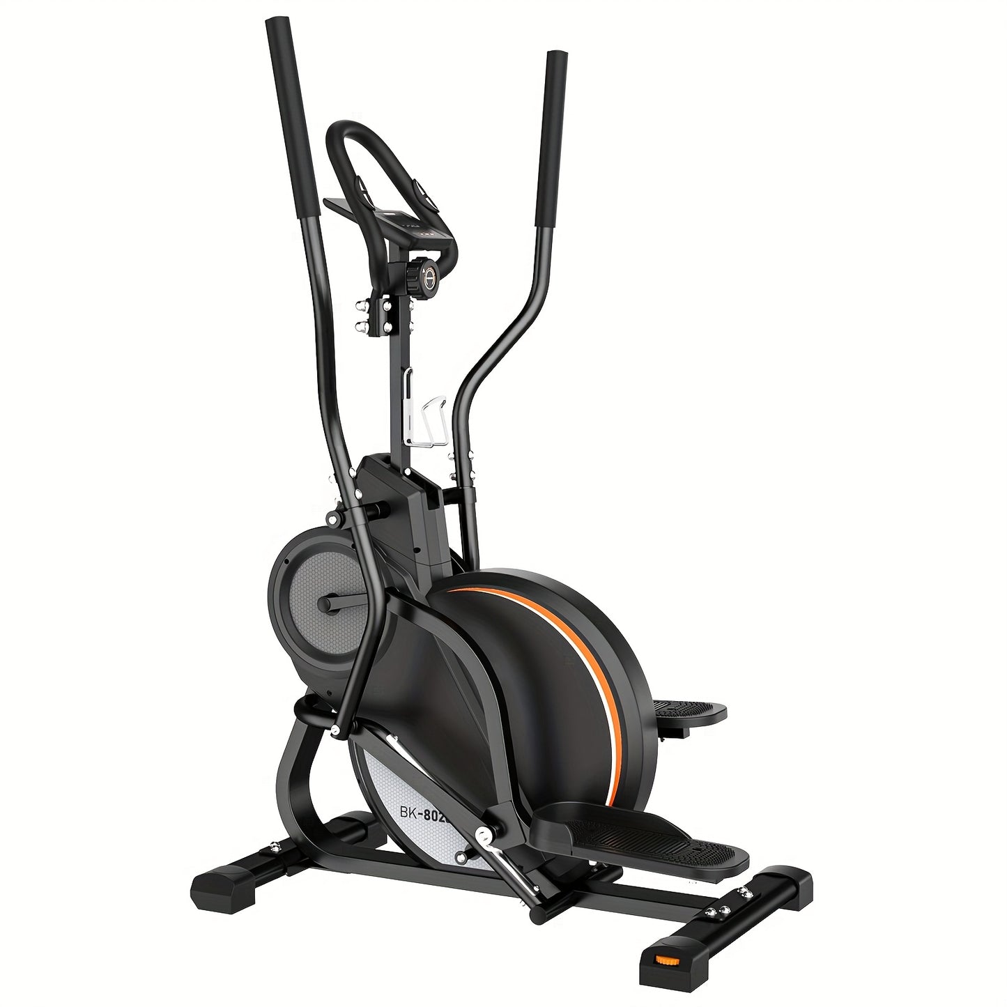 YOSUDA Pro 3-in-1 Elliptical Cardio Climber & Stair Stepper - Quiet Magnetic Drive, 16 Resistance Levels, Battery Powered (AAA), Black with Orange Accents, Total Body Fitness Trainer for Home Workouts