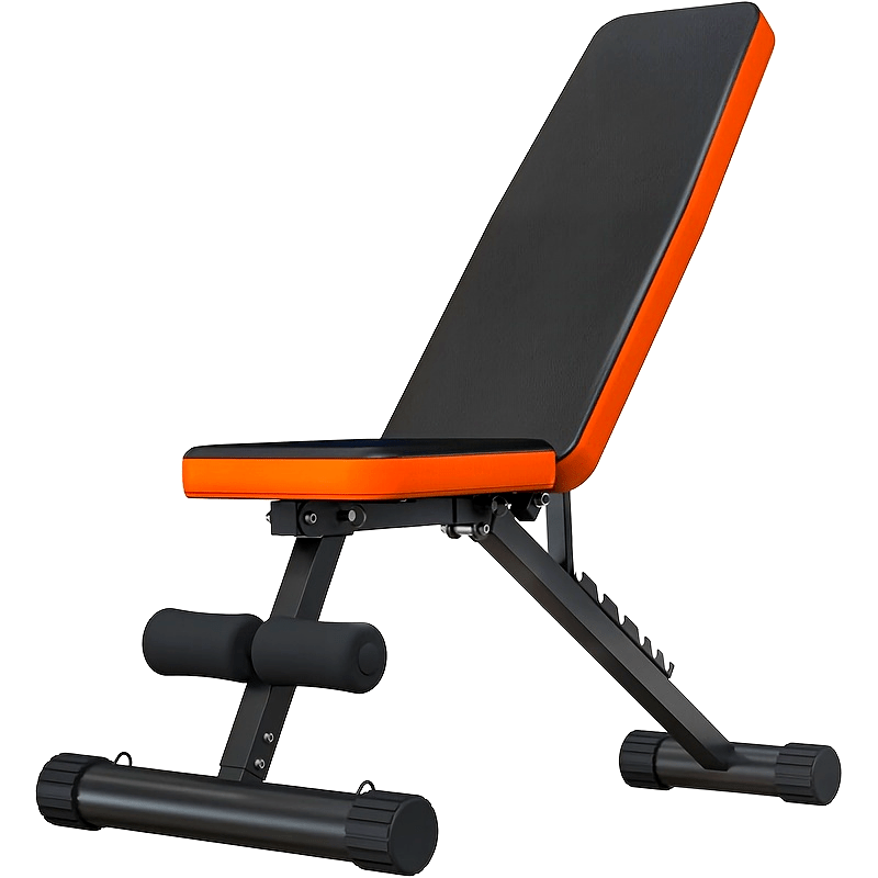 Folding Weight Bench, Multi-Functional Workout Station For Home Gym, Sit-Up Push-Up Bench With Resistance Bands, Fitness Equipment For Strength Training, Iron Construction, Heavy-Duty 660LB Capacity