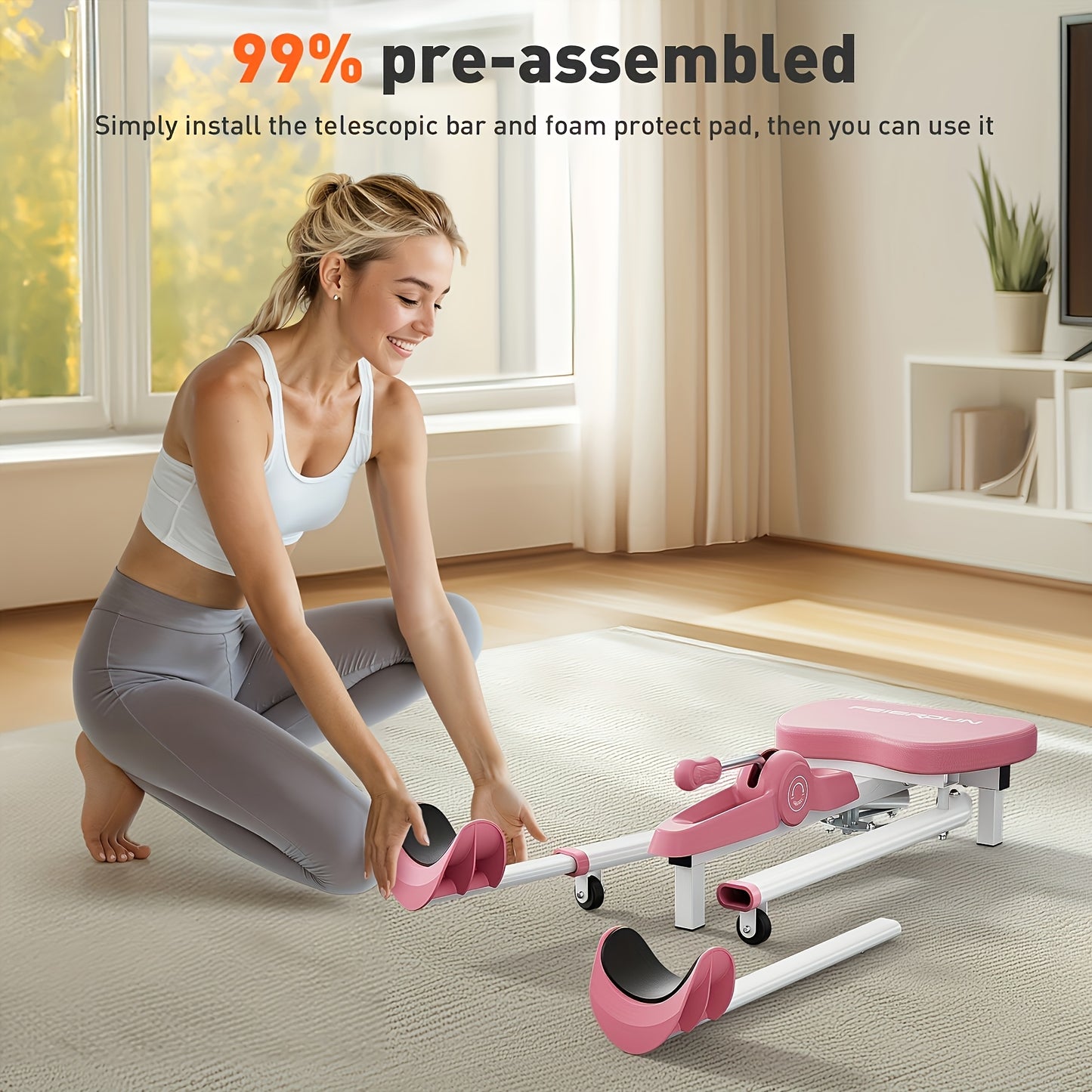 Adjustable Stainless Steel Leg Stretcher 6 Levels Adjustable Stainless Steel Leg Stretcher Machine - Split Machine for Flexibility Training, Leg Stretching, Body Stretching, Fitness Workout, Perfect for Adults or Teens