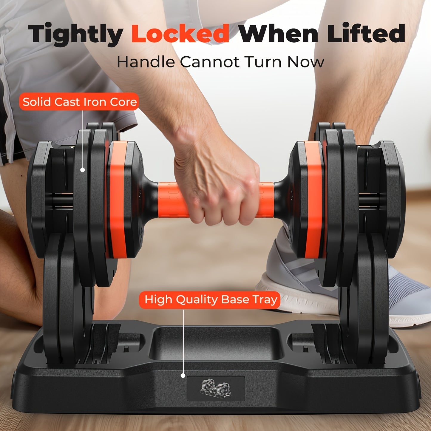 25\u002F55LB Adjustable Dumbbell - Quick 1-Second Weight Change, Perfect For Home Gym, Full Body Workout, Strength Training, And Fitness Enthusiasts, Gift For Boy\u002FMen, Effectively Exercise Arm Muscles, Improve The Body'S Motor Coordination
