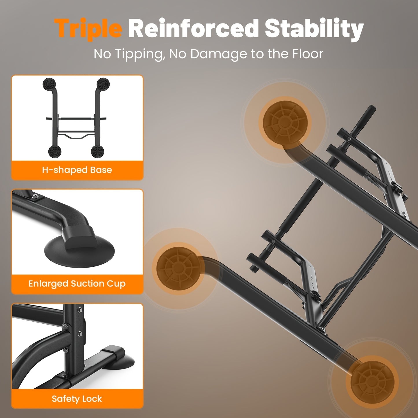 All - In - One Home Gym Essential: 330LBS Capacity Multi - Function Power Tower With Pull - Up Bar & Upgraded Adjustable Foot Cover For Full - Body Workouts