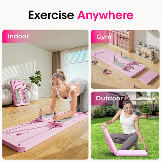 Multifunctional Fitness Board, Foldable Pilates Reformer Board - ABS Pilates Slide Board For Abdominal & Core Strength Training, Home Gym Exercise Equipment, Christmas Gift