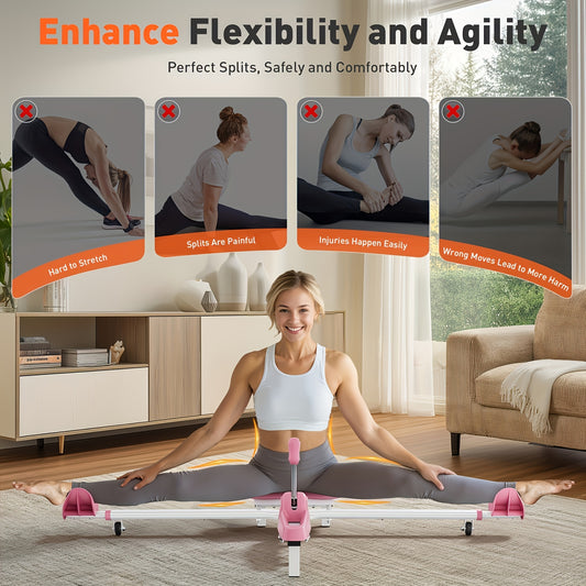 Adjustable Stainless Steel Leg Stretcher 6 Levels Adjustable Stainless Steel Leg Stretcher Machine - Split Machine for Flexibility Training, Leg Stretching, Body Stretching, Fitness Workout, Perfect for Adults or Teens