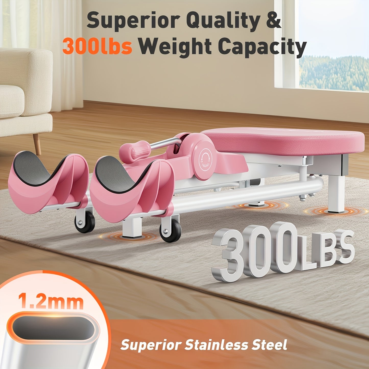 Adjustable Stainless Steel Leg Stretcher 6 Levels Adjustable Stainless Steel Leg Stretcher Machine - Split Machine for Flexibility Training, Leg Stretching, Body Stretching, Fitness Workout, Perfect for Adults or Teens