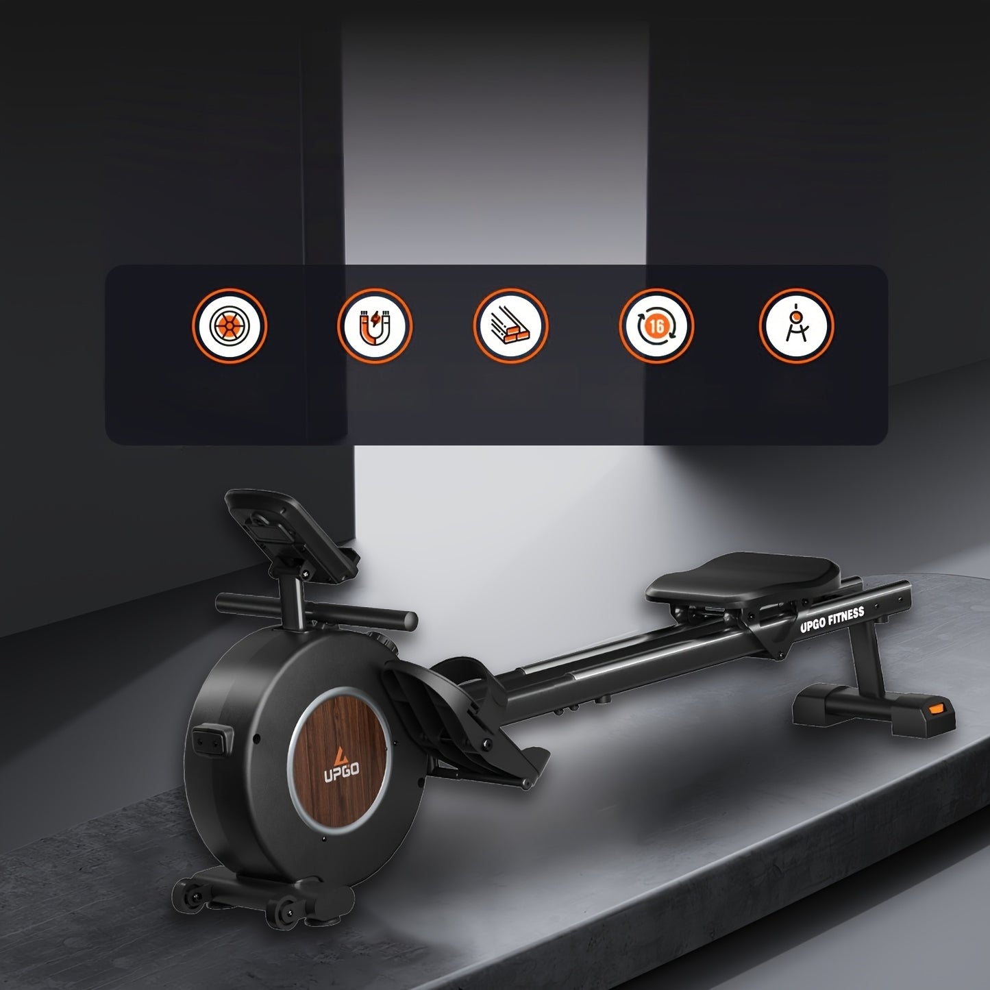 12-Level Resistance Adjustable Hydraulic\u002FMagnetic Water Rowing Machine - 350 lb Weight Capacity, Tablet Holder & Comfort Seat Cushion, Perfect for Home Gym Fitness, Matches Whole Family Fitness Levels