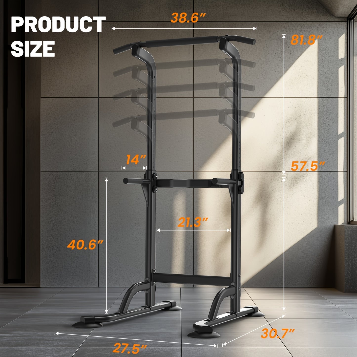 All - In - One Home Gym Essential: 330LBS Capacity Multi - Function Power Tower With Pull - Up Bar & Upgraded Adjustable Foot Cover For Full - Body Workouts