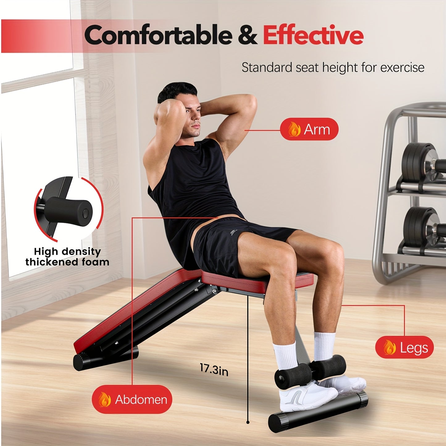 Weight Bench\u002FAdjustable Dumbbell Set for Home Gym, Foldable Workout Bench with 8 Backrests, 660LBS Weight Capacity Adjustable Bench, 55LB Adjustable Dumbbells Set, Home Gym Weight Dumbbells Set