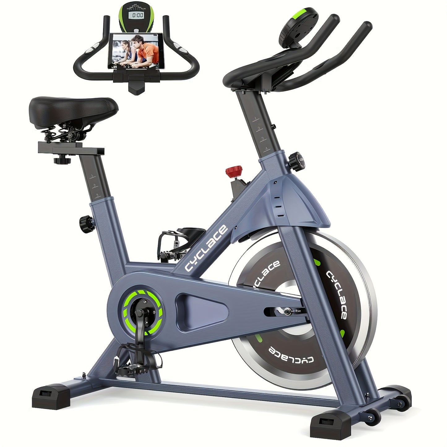 Indoor Exercise Bike, Pedal Trainer, Brake Pad\u002FMagnetic Mounted Bike, Load 300LBS, 200 Hour Durability Test - Bike with Tablet Mount And Comfortable Seat Cushion, Gift for Family, Men'S And Women'S Fitness Equipment, Valentine'S Day Gift