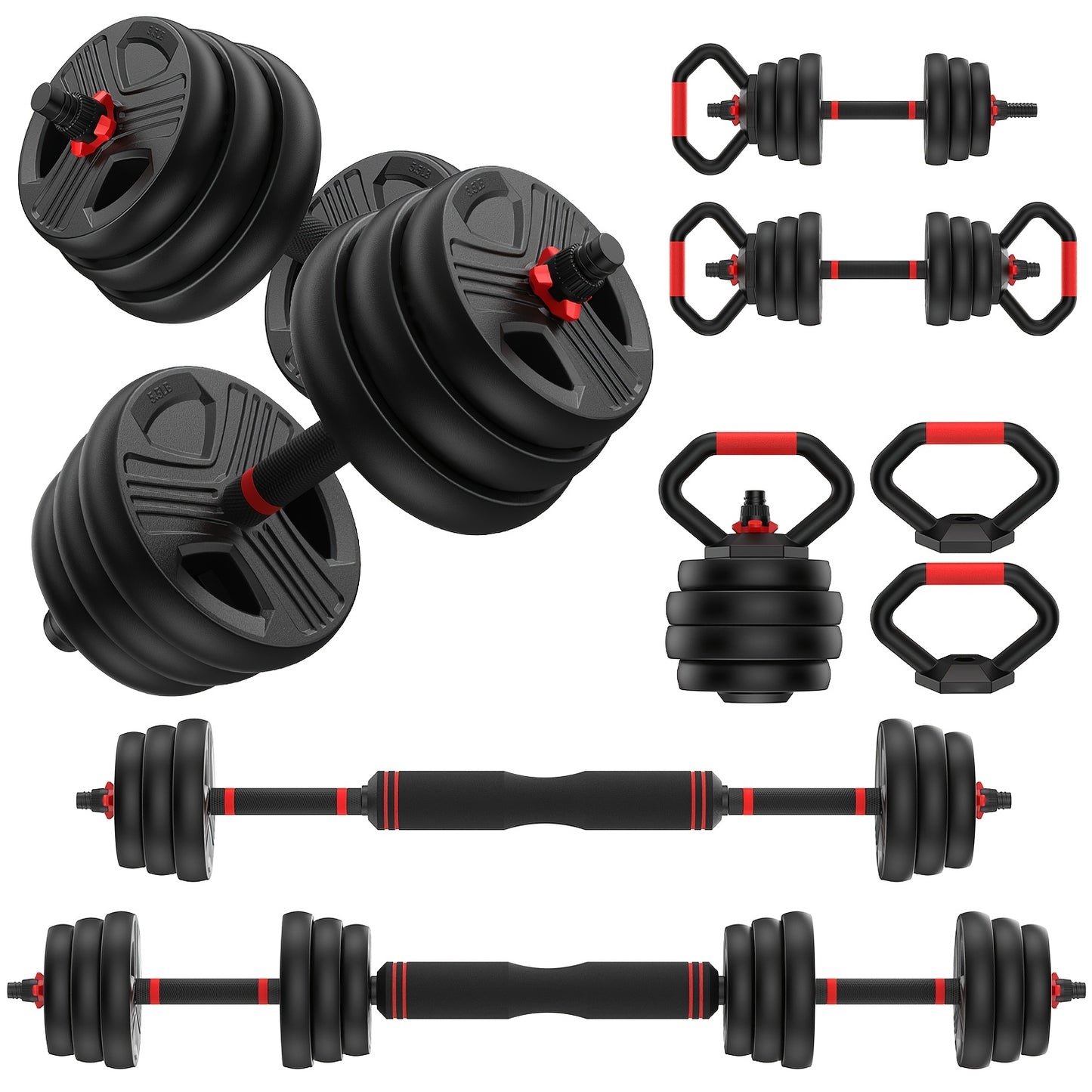 Quick 1-Second 55LBS Adjustable Dumbbell Set - 4-in-1 Weight Set, 20\u002F35\u002F70\u002F90LBS, Perfect for Home Gym Exercise Equipment, Full Body Workout, Strength Training, And Fitness Enthusiasts