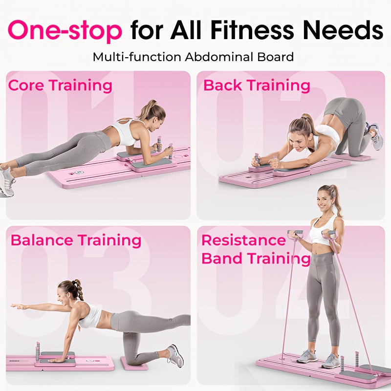 Multifunctional Fitness Board, Foldable Pilates Reformer Board - ABS Pilates Slide Board For Abdominal & Core Strength Training, Home Gym Exercise Equipment, Christmas Gift