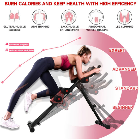 Adjustable Height AB Workout Equipment - Home Gym Core Trainer for Abdominal & Strength Training, Burn Calories, Tone Muscles, and Enhance Flexibility, Perfect for Independence Day, Thanksgiving, Christmas, Halloween, Gym Accessories, Workout Accessories