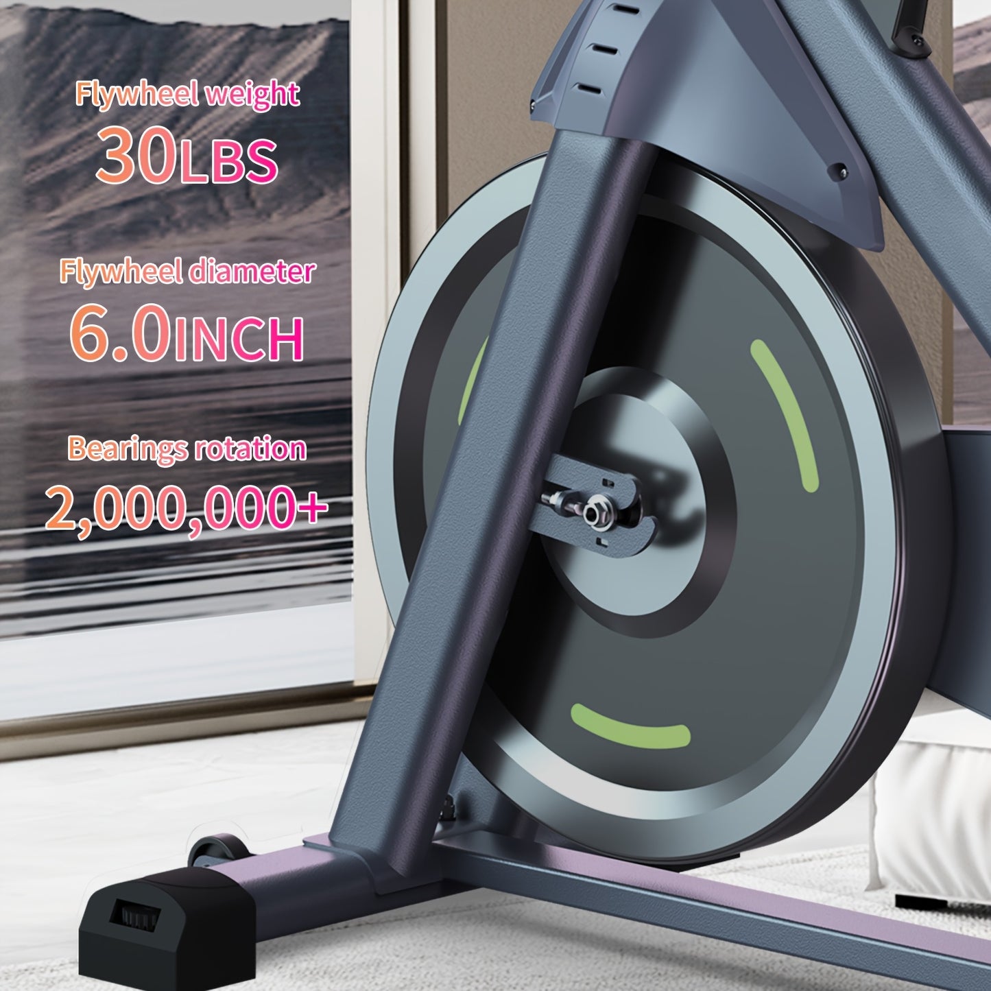 Indoor Exercise Bike, Pedal Trainer, Brake Pad\u002FMagnetic Mounted Bike, Load 300LBS, 200 Hour Durability Test - Bike with Tablet Mount And Comfortable Seat Cushion, Gift for Family, Men'S And Women'S Fitness Equipment, Valentine'S Day Gift